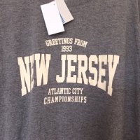 Сива тениска New Jersey , снимка 2 - Тениски - 40750731