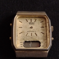 Рядък мъжки часовник SEIKO QUARTZ ANTI-MAGNETIC  за части няма стъкло - 26862, снимка 2 - Антикварни и старинни предмети - 36536458