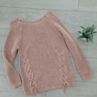 Разпродажба нов розов пуловер, снимка 1 - Блузи с дълъг ръкав и пуловери - 42895035