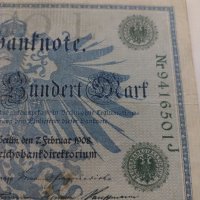 Райх банкнота - Германия - 100 марки / 1908 година- 17982, снимка 4 - Нумизматика и бонистика - 31020894