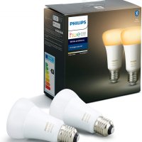 Philips Hue Ambiance Smart LED Крушка 2бр. Е27  2700К-6400К с Bluetooth 8,5W=60W, снимка 1 - Крушки - 30911476