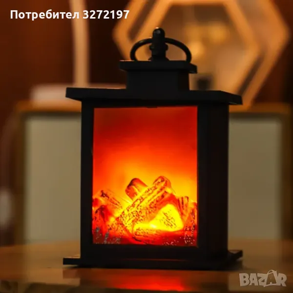 Декоративна лампа/камина с реалистичен изкуствен огън , снимка 1