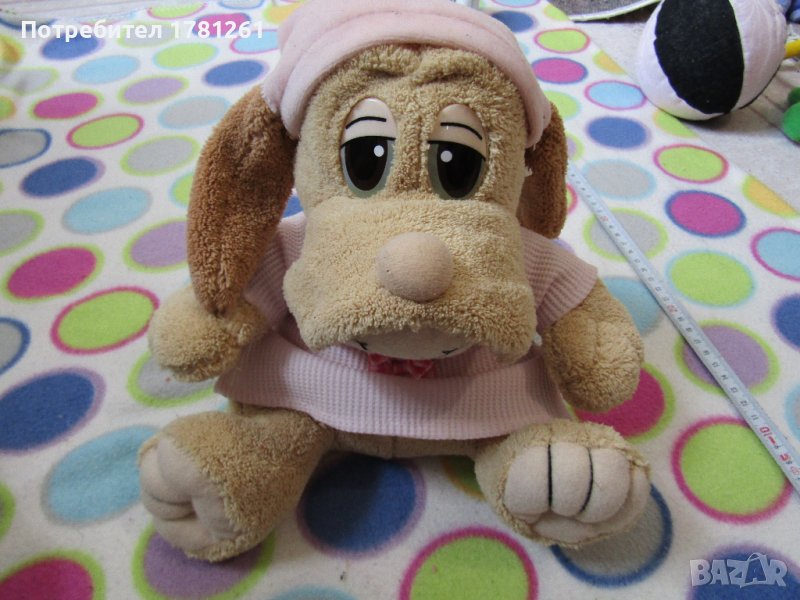Плюшена играчка куче с шапка, снимка 1