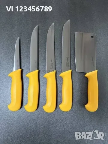 Професионални турски месарски ножове, 4 бр+сатър, снимка 1
