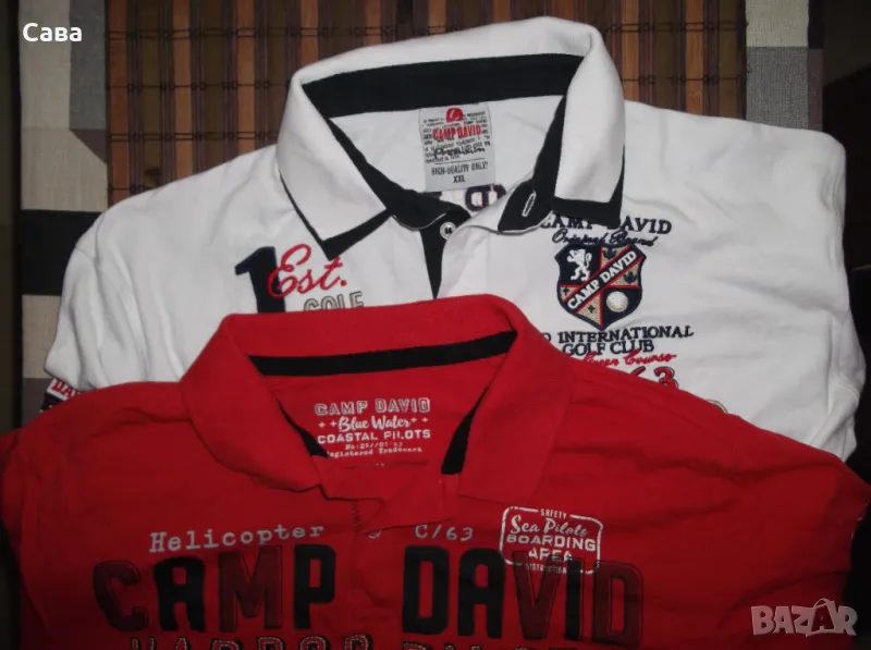 Тениски CAMP DAVID  мъжки,2ХЛ  /бяла,червена,розова/, снимка 1