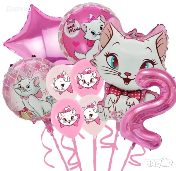 Парти сет балони коте Мари, снимка 1
