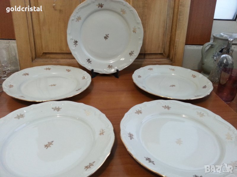 Стар български порцелан чинии плитки , снимка 1