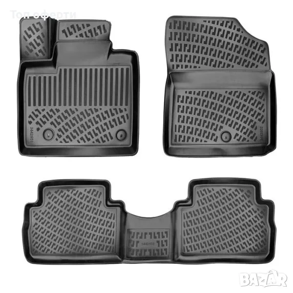 Гумени стелки RizLine съвместими с Hyundai Santa Fe IV Facelift Hybrid 2020-2023, снимка 1