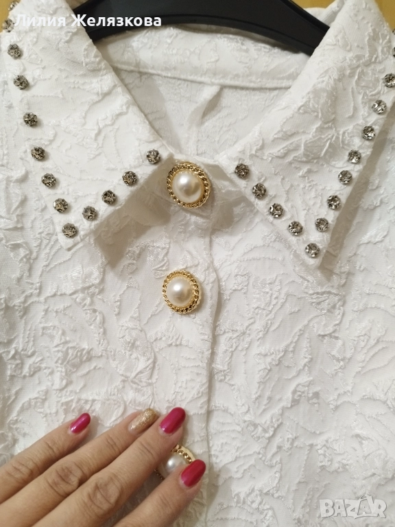 Дамска нова риза,красива,за празник,с еластан,гр обиколка 55см,дължина ,64см, снимка 1