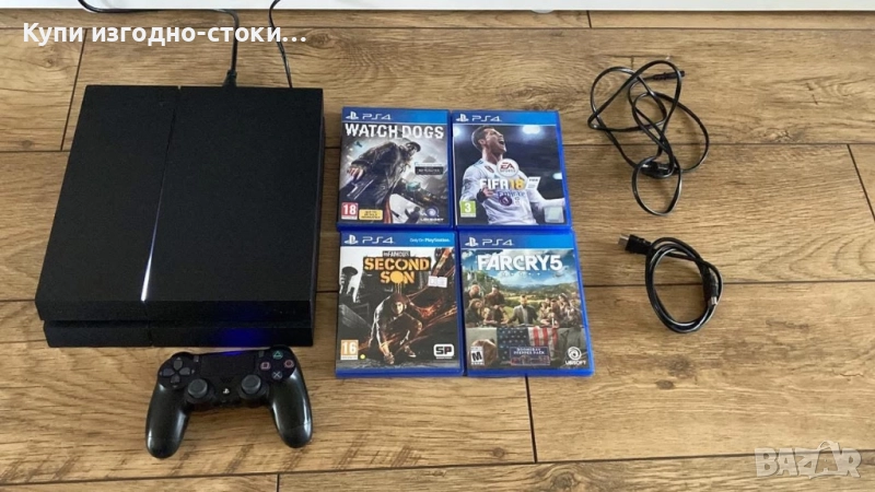 PS4 500 gb с 4 игри, снимка 1