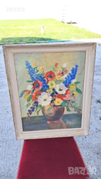 Картина масло върху фазер, снимка 1