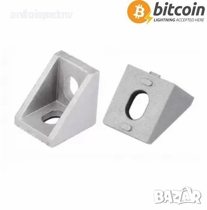 Ъгъл за конструктивен (конструкционен) алуминиев профил 2020, снимка 1