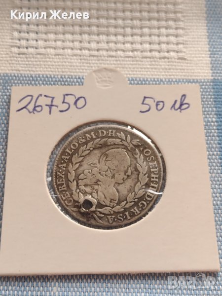 Сребърна монета 20 кройцера 1775г. Кремниц Римска империя , снимка 1