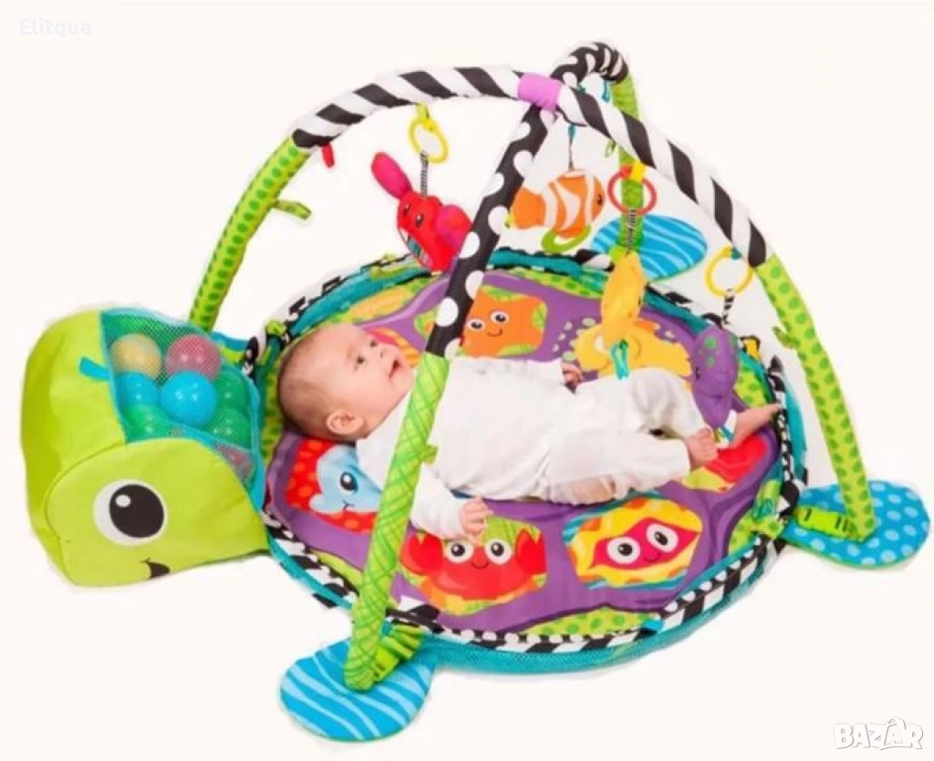 Център за игра с матрак за активност и кошара за бебета, снимка 1