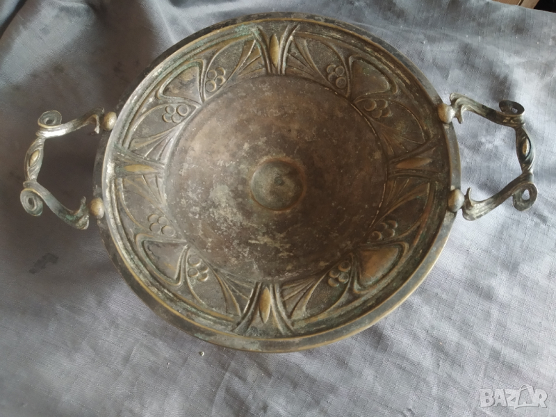 посребрена стара купа фруктиера арт нуво, снимка 1