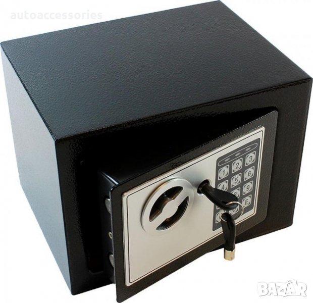 3000051707 Електронен сейф за ценности, обезопасен с код и ключ AG613, снимка 1