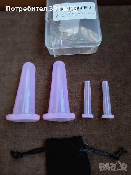 Комплект Силиконови вендузи за масаж на Лице и Врат 4 бр, снимка 1