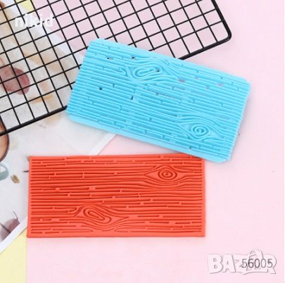 текстура релеф кора дърво дървесина пластмасова форма отпечатък печат резец фондан торта украса, снимка 1