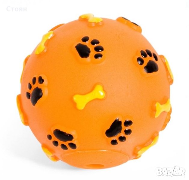 Играчка за куче Топка със звук 8 см, снимка 1