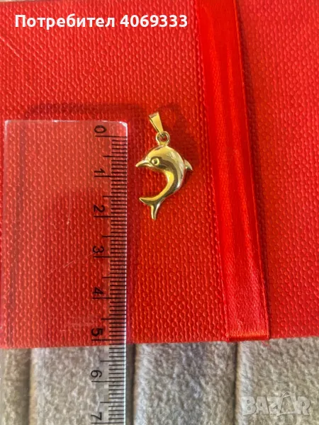 Златна висулка делфин 1.16гр 14к/585, снимка 1