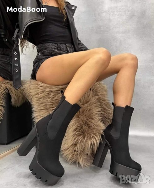 Велурени боти на ток , снимка 1