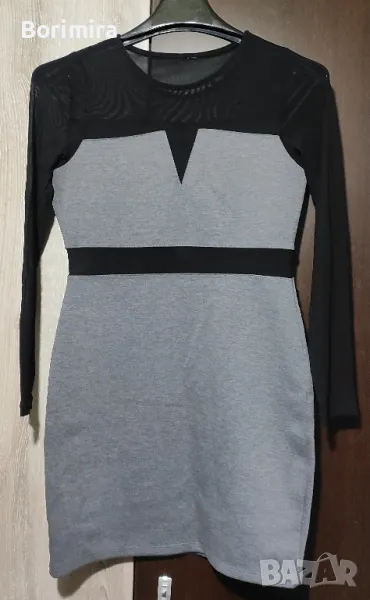 Рокля трико с тюл, снимка 1