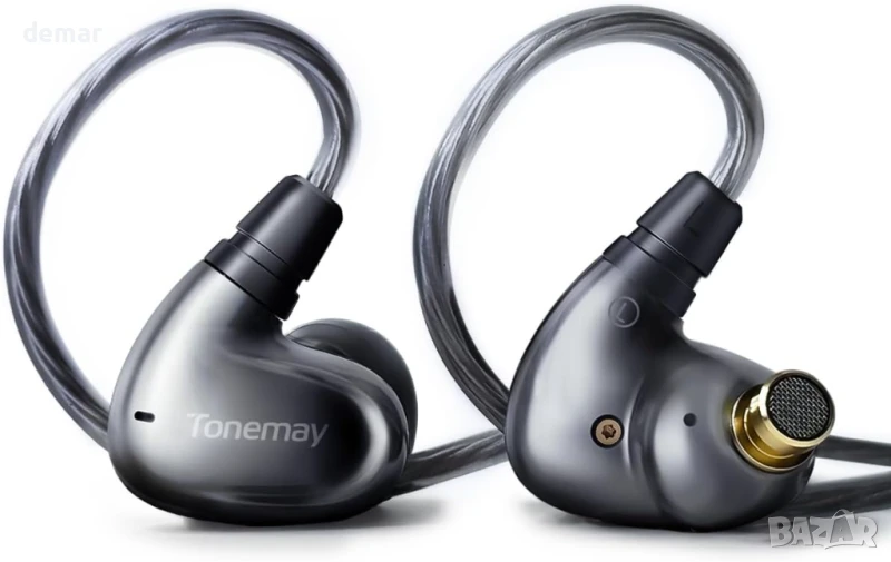 TONEMAY Ambition слушалки с кабел за поставяне в ушите, HiFi, черни, снимка 1