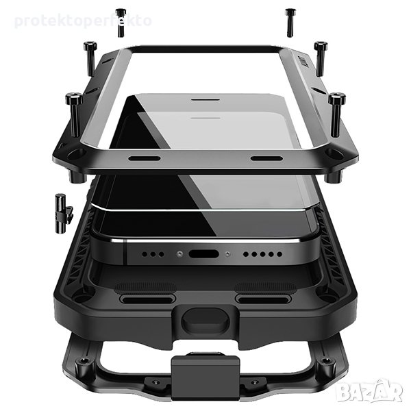 360 Кейс iPhone 14 Pro Мах,14 Pro, 14 LUNATIK с Горила глас стъклен протектор, снимка 1