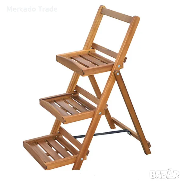 Декоративна помощна масичка Mercado Trade, За балкон, Градина, Кафяв, снимка 1