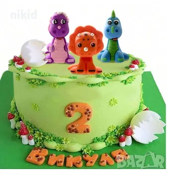 3 бр Фигурки фигурка Динозавър Динозаври от глина украса топер торта парти топер топери, снимка 1