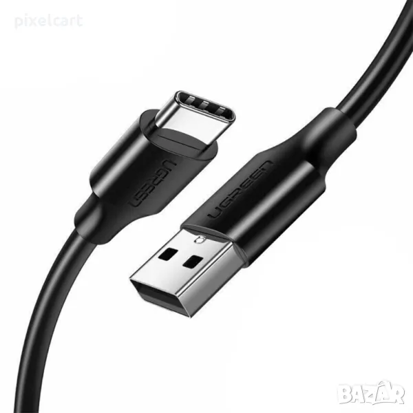 Кабел UGREEN US287, USB A към USB C, 3A, 1m, Черен, снимка 1