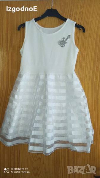 Празнична бяла рокля, снимка 1