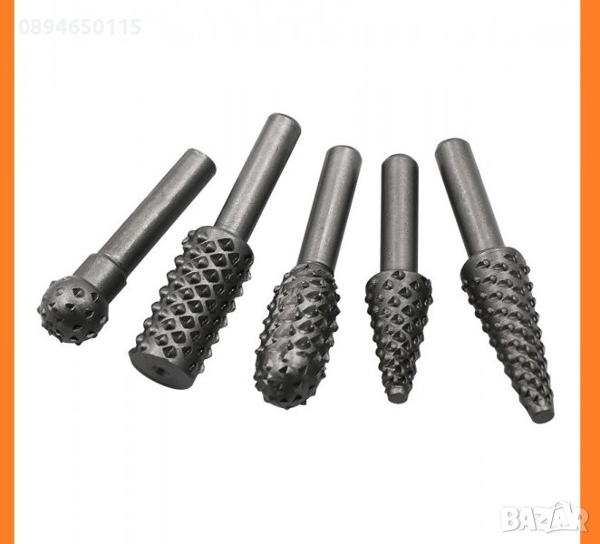 Комплект 5бр борчета за обработка на дърво дърворезба шлайфане гравиране декорация, снимка 1