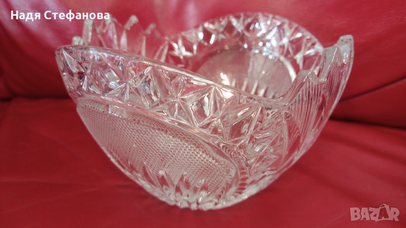 Кристална кръгла бонбониера, снимка 1