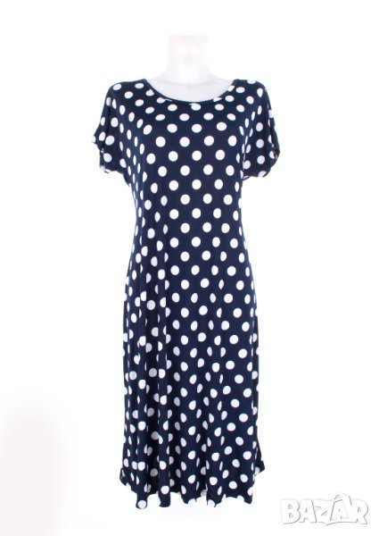 Рокля  в тъмносиньо на бели точки Jenny Fashion - 2XL/3XL, снимка 1