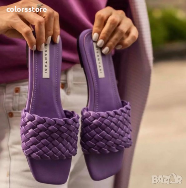 Равни чехли - тъмнолилави - 465, снимка 1