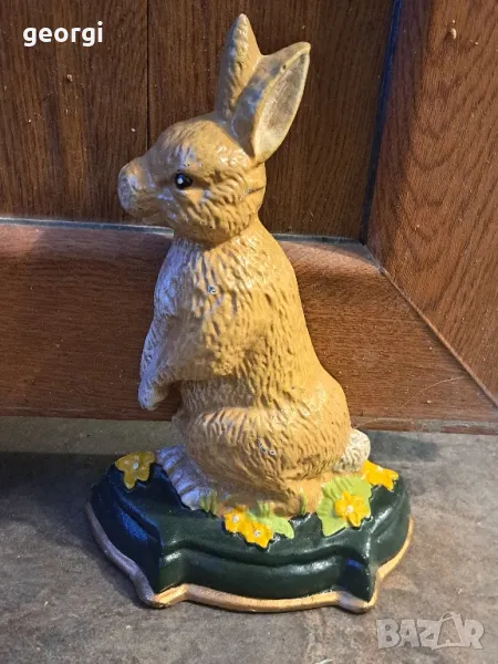 чугунен стопер за врата заек  23/4, снимка 1