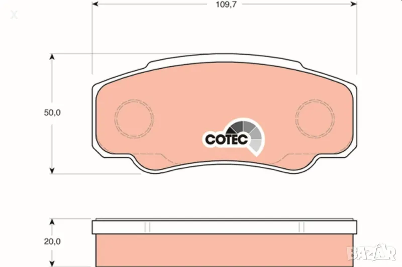 SIMER 864 Задни накладки CITROEN Jumper / FIAT Ducato / PEUGEOT Boxer / 1994-2024 / OE 425468       , снимка 1