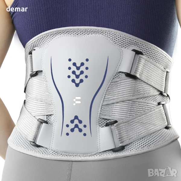 Колан за гръб Fitomo, 3D плетена дишаща мрежеста опора за гръб, облекчава болките в гърба, М, снимка 1