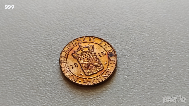 1/2 цент 1945 Р - Нидерландска индия, снимка 1