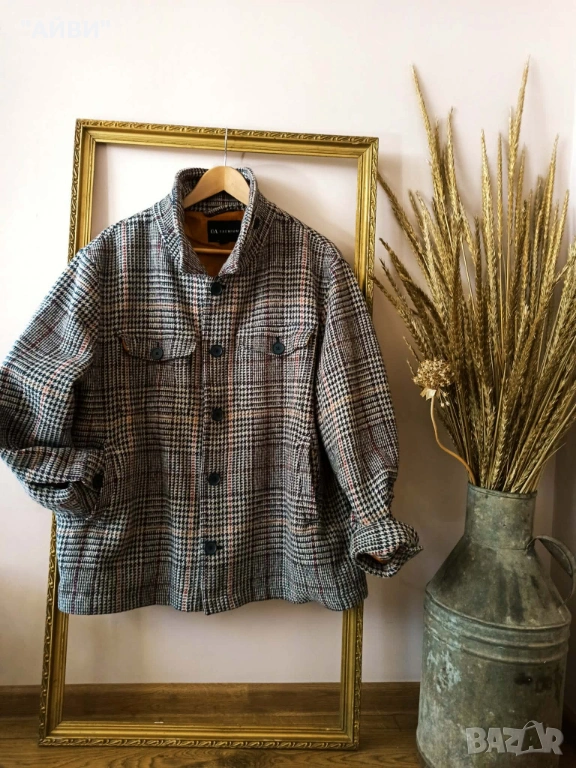 Дамско марково карирано яке тип риза, снимка 1
