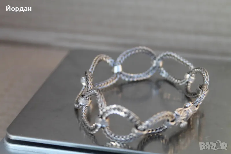 Дамска сребърна гривна, снимка 1