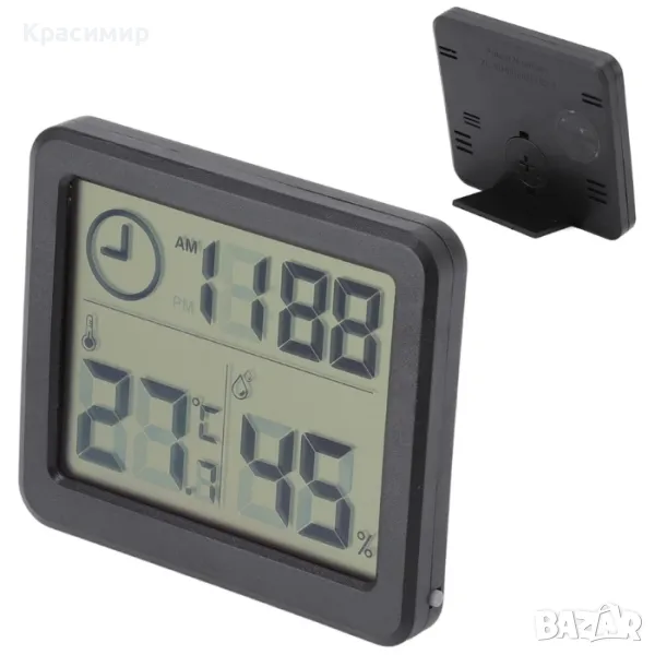 ЧАСОВНИК С ТЕРМОМЕТЪР И ХИДРОМЕТЪР , снимка 1