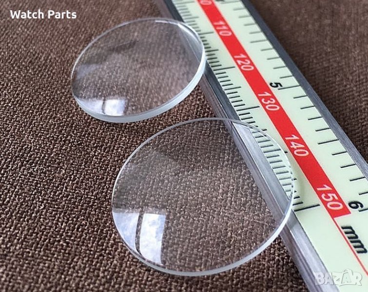 Минерално стъкло за часовник с един купол с дебелина 1,5 мм /2,0 мм от 30 мм до 39,5 мм диаметър, снимка 1