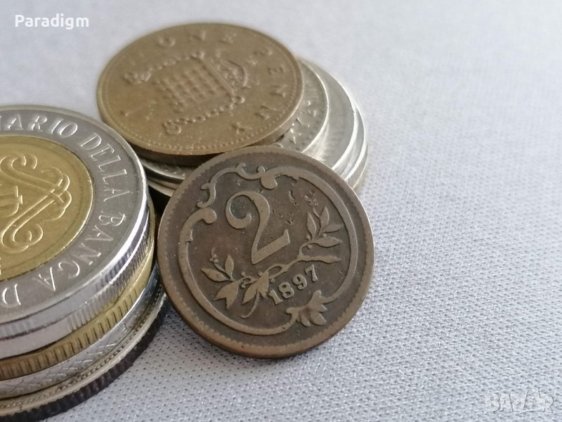 Монета - Австро-Унгария - 2 хелера | 1897г., снимка 1