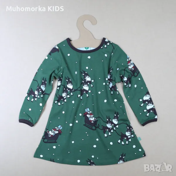 детска рокля Smafolk зимна Коледна 86-92 18-24 92-98 2-3, снимка 1