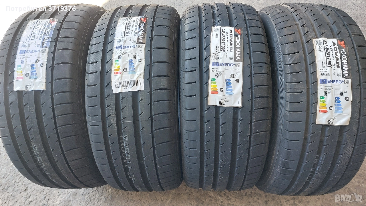Нови гуми 245/45/17 Yokohama Advan Sport 4 броя , снимка 1