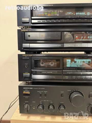 🔊Ретро аудио сет ONKYO - Усилвател, CD плеър, триглав дек и тунер🔉, снимка 4 - Аудиосистеми - 56018691