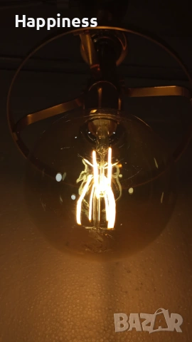 Абажур (Пендел) от месинг със специална крушка LED, снимка 3 - Лампи за таван - 53935988