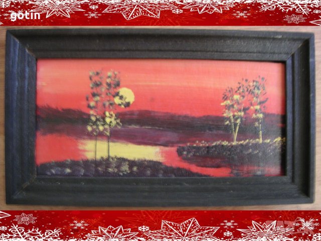 Картина Изгряващото Слънце чудесен  подарък Пейзаж пано по Фън Шуй , снимка 1 - Картини - 31028335